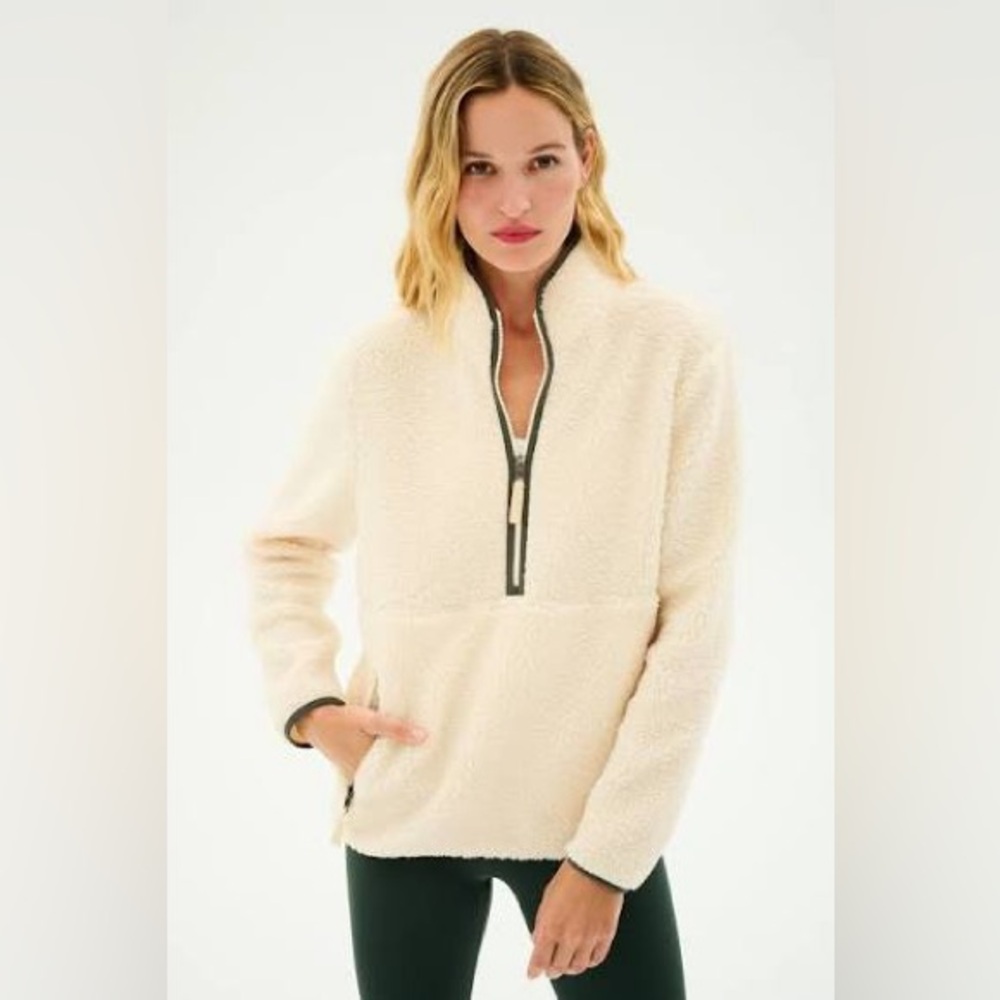 Splits59 Libby Sherpa in crème and military green - size s
